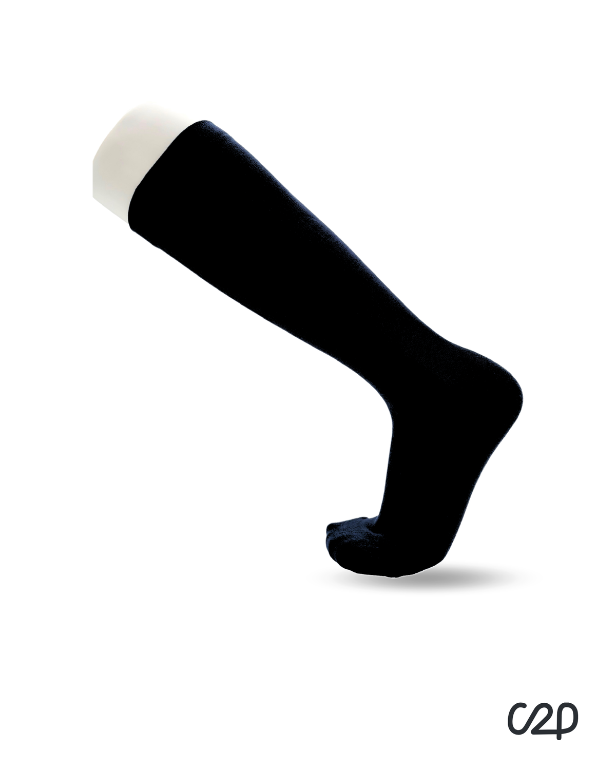Black bamboo knee-high compression socks – side view