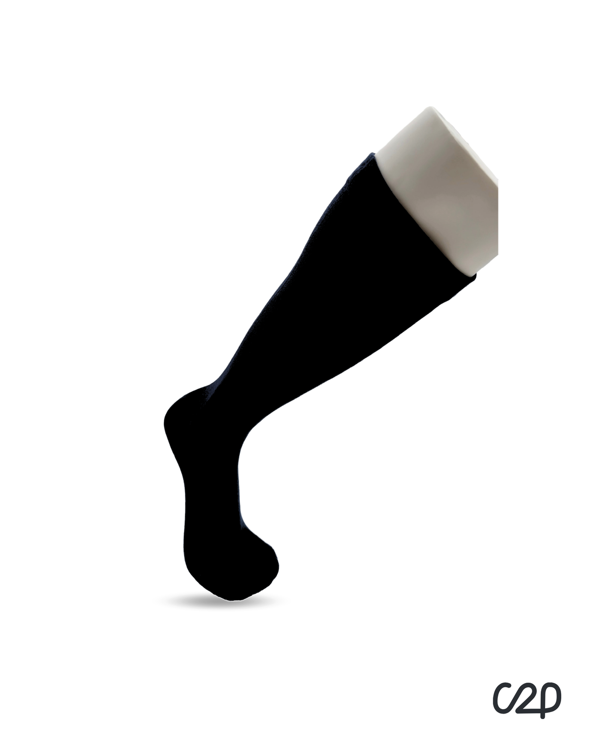 Black bamboo knee-high compression socks – side view