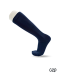 Navy bamboo knee-high compression socks – side view