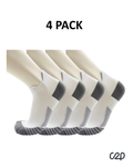 White cushioned sports ankle socks – 4-pack
