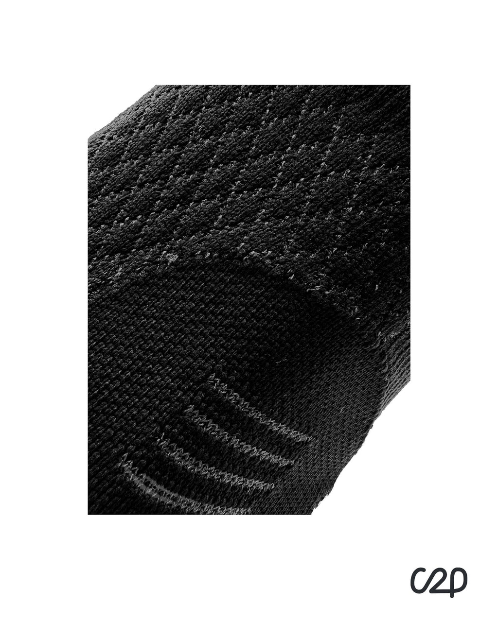 Black ankle compression sleeve – close-up