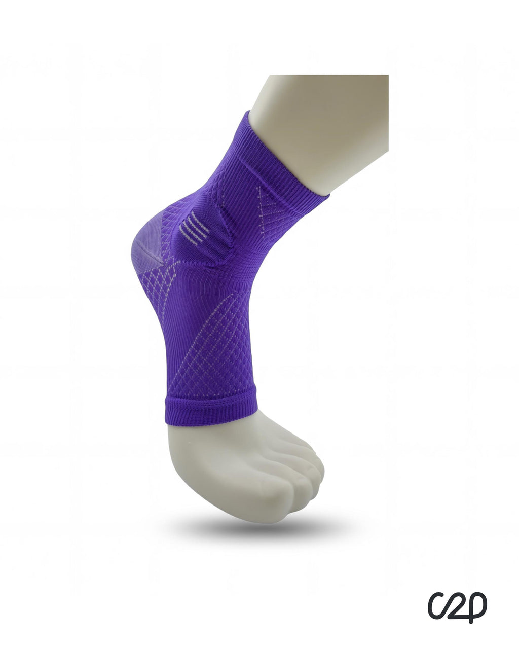 Purple ankle compression sleeve – side view