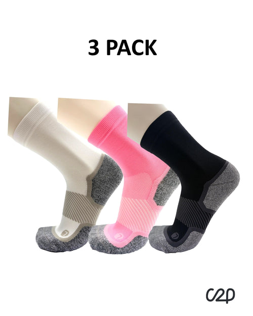 Multicolour bamboo crew compression socks – 3-pack